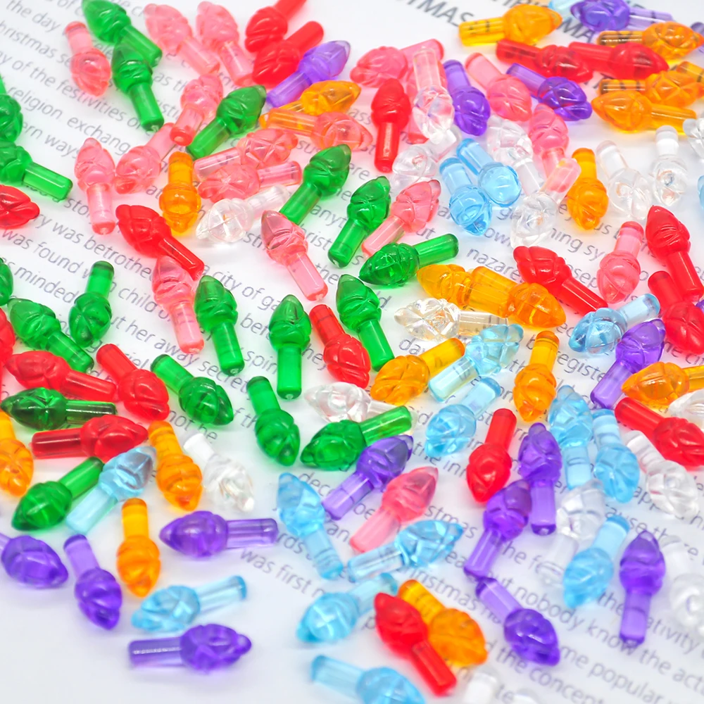 50 шт. разноцветные керамические лампочки для рождественской елки