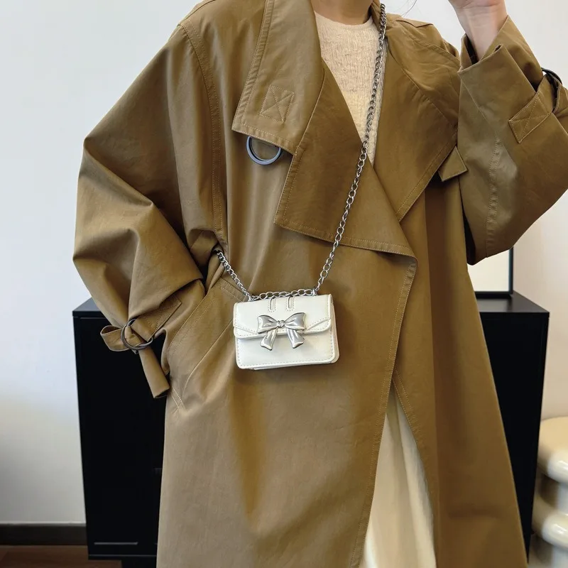2024 новая женская нишевая сумка с бантом осенняя трендовая милая крутая