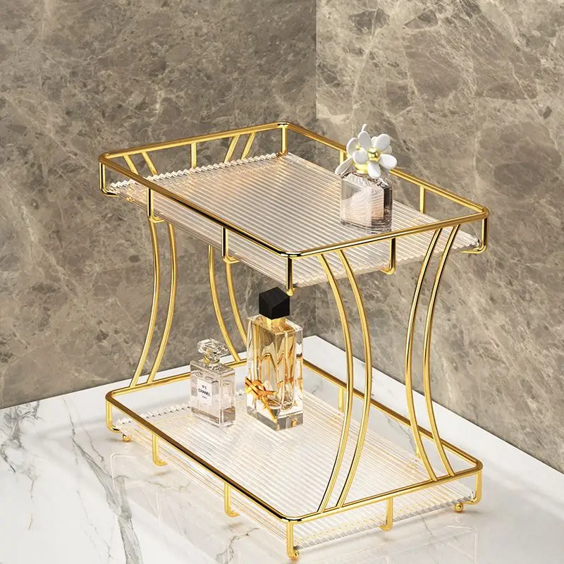 

Multi layer storage rack, non punching washstand, bathroom storage rack, cosmetics storage rack, desktop
