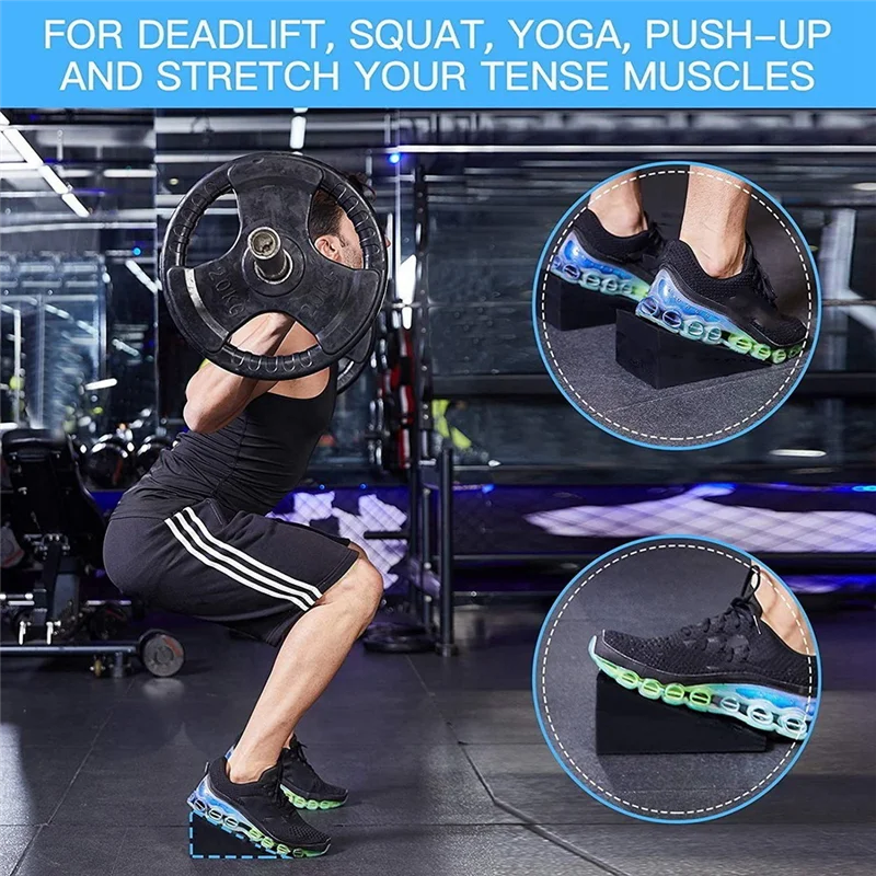 Коврики для йоги из 2 предметов регулируемая рампа приседаний наклонная доска