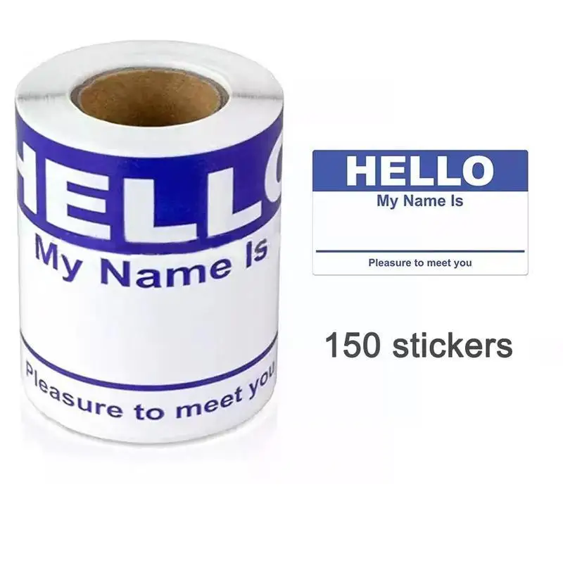 

150 шт., детские наклейки с именем «Hello My Name Is»