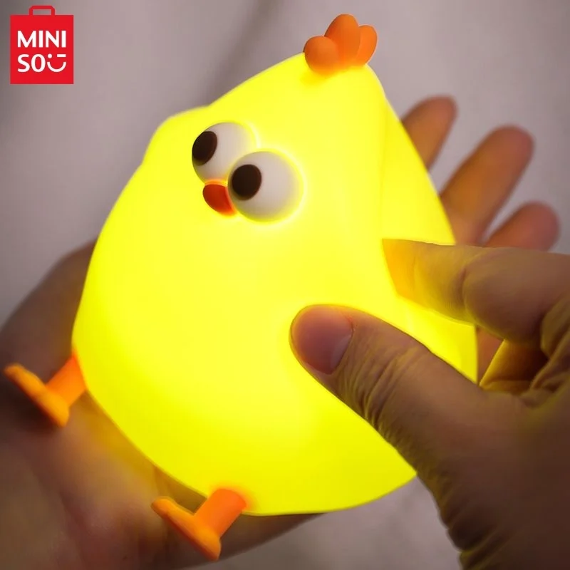 Светодиодный ночник Miniso Dwen Dun с курицей мультяшная силиконовая Ночная сорочка