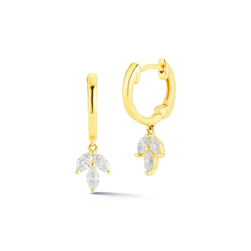 

Bohemian Piercing Maple Leaf Zircon Pendant Eardrop for Women Earrings Fashion Jewelry Ins Same Earings Party Pendientes Gifts