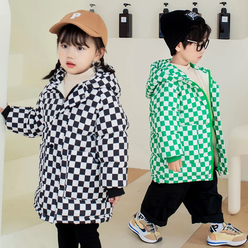 

Girls Down Coat Jacket Cotton Windproof Outwear 2023 New Arrive Warm Thicken Winter Skiwear Plus Size Children's Clothing