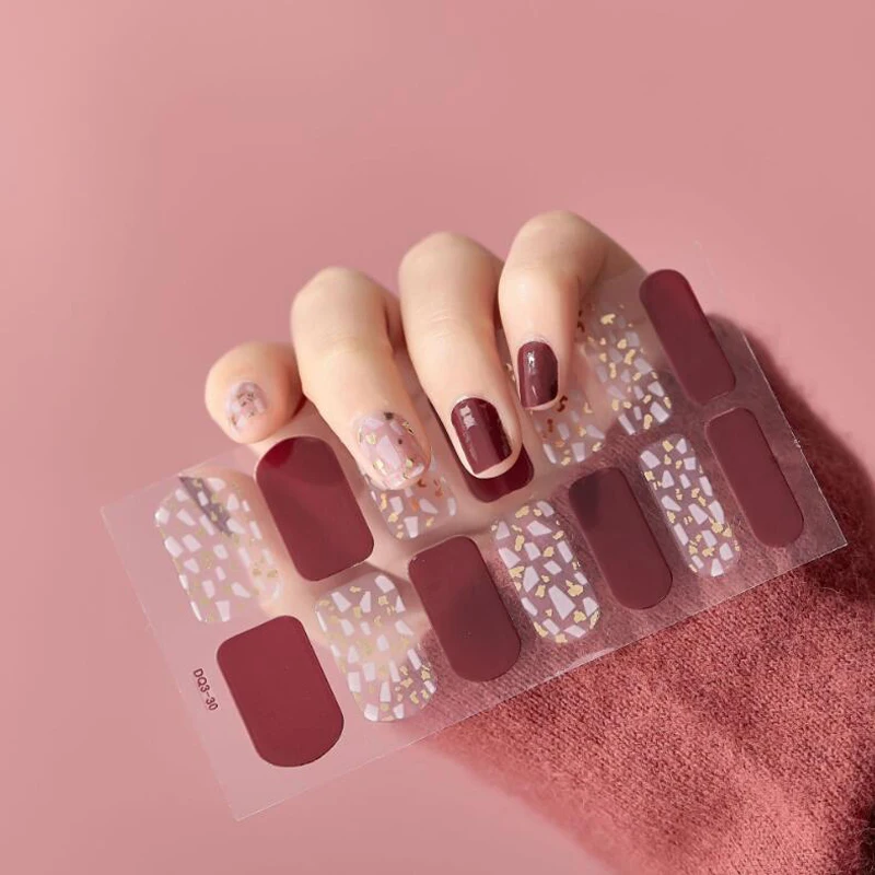 3D гелевые наклейки для ногтей наклейка дизайна украшения маникюра с полным