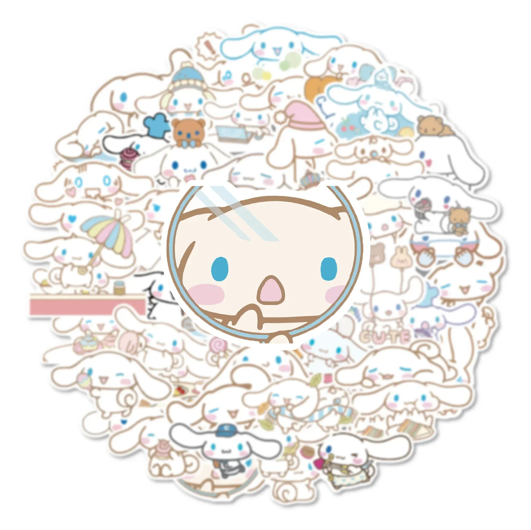 50 шт. милые наклейки Cinnamoroll чехол для телефона с героями мультфильмов