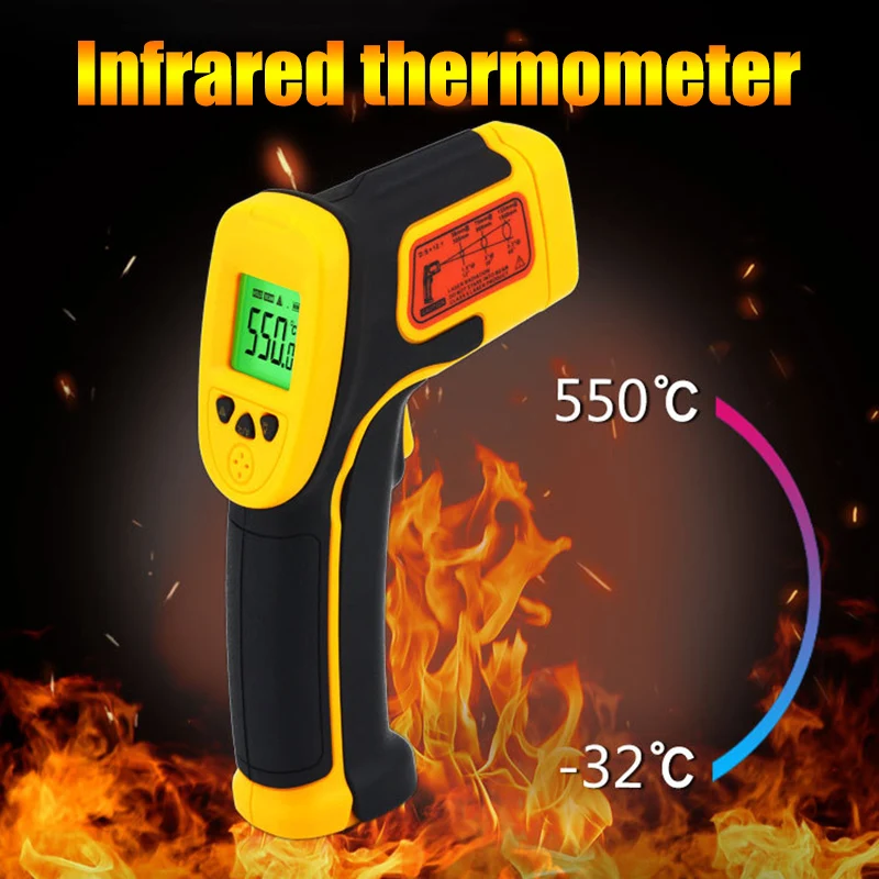 

Infrared Thermometer LCD Display No-contact Digital Thermometers For Indoor Outdoor Industry AS530