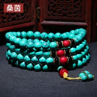 natural turquoise hand carved 108 three circle bracelets fashion boutique jewelry mens and womens green bracelet gift