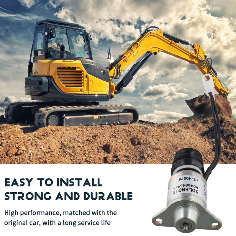 12V Электромагнит отключения подачи топлива 1510SP-12ETS для судового двигателя Yanmar 2YM15