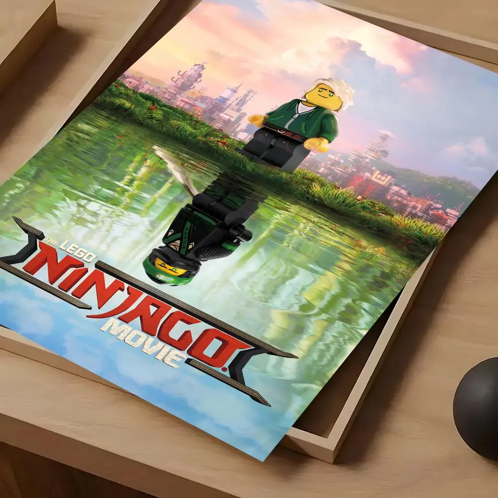 Крутой постер L-LEGOs Cartoon N-Ninjago, самоклеящаяся водонепроницаемая бумажная наклейка для кофейни, бара, декора стен комнаты (art.: 3920db6fce470) - 3920db6fce470