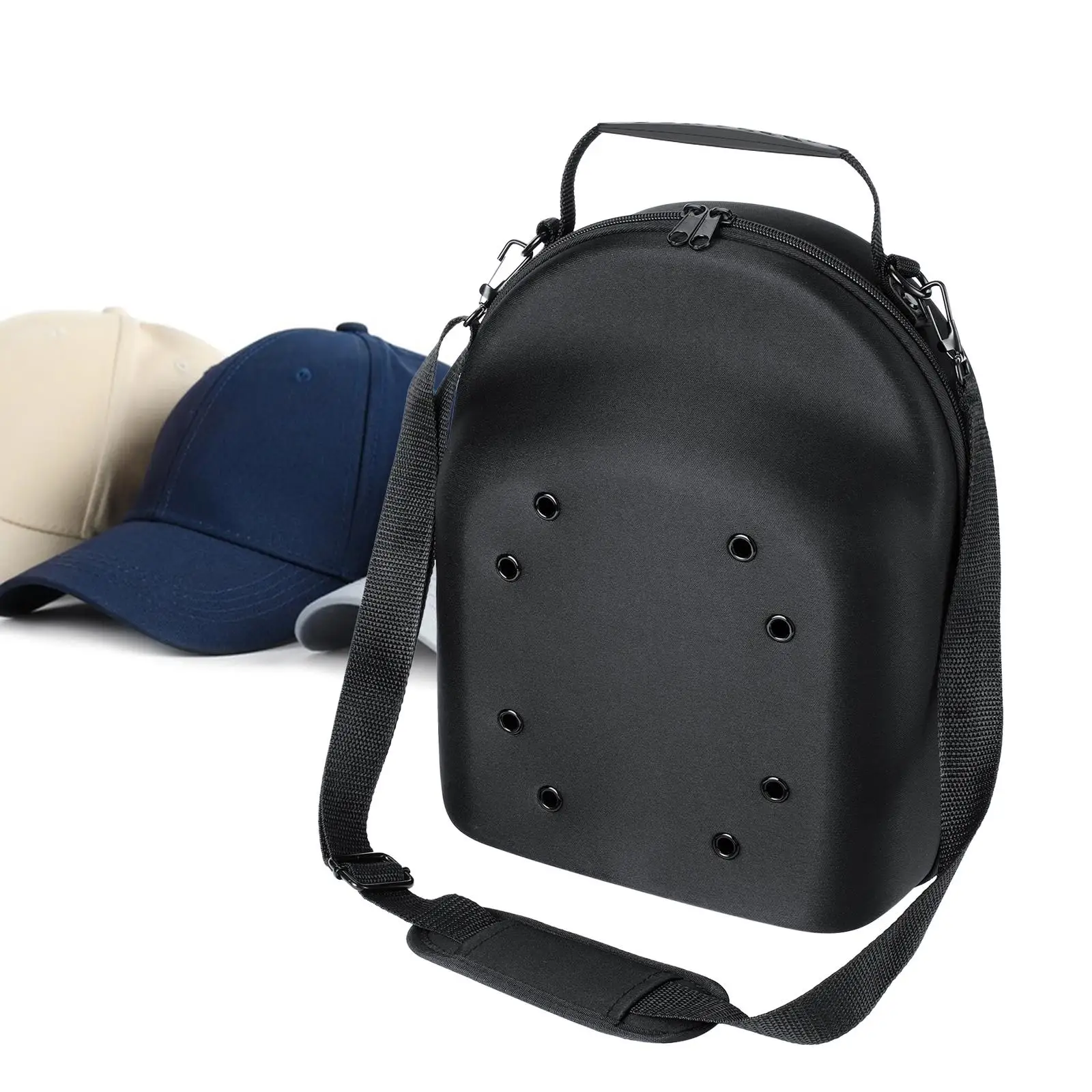 

Baseball Caps Carrier Bag, 6 caps Hard Hat Case, Shoulder Straps, Hat Protector Case, Hat Travel Case for storage