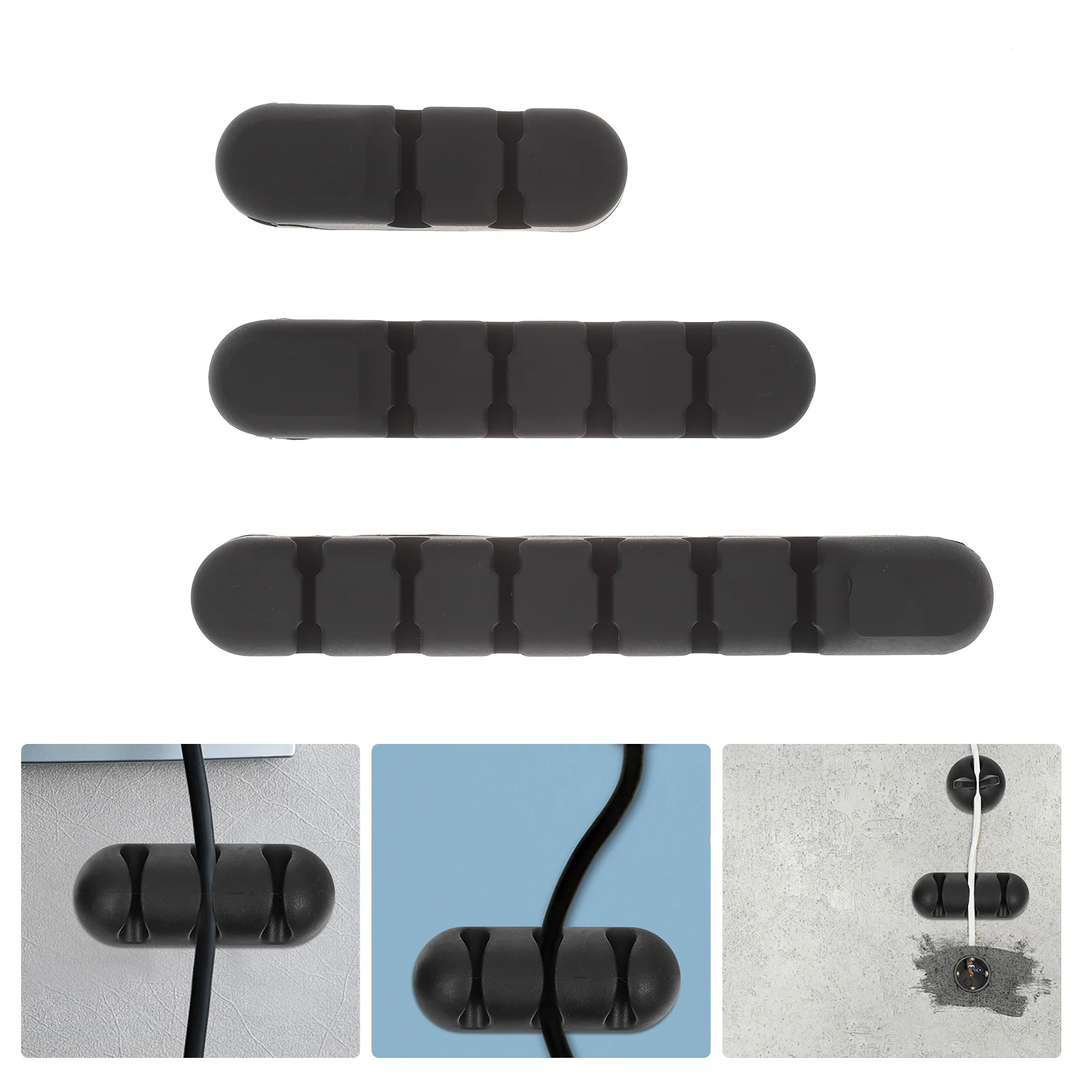 

3pcs Cord Keeper Durable Self-adhesive Practical Cable Storage Holder Charging Cord Organizer Cable Holder