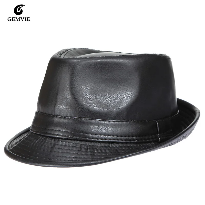 

Fashion PU Bucket Hat Leather Fishing Cap Soild Foldable Hiking Hat Hip-Hop Street Waterproof Panama for Women and Men
