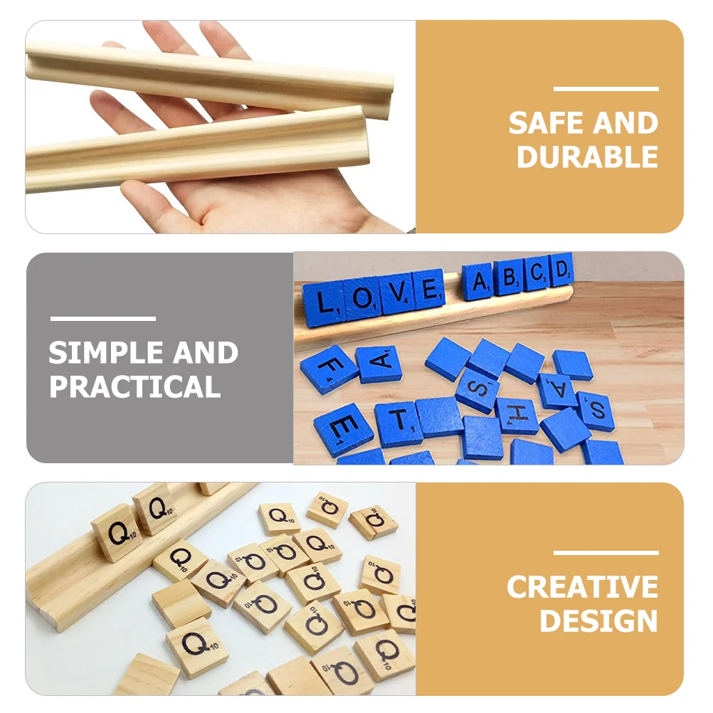 4 шт. деревянная подставка для дисплея основания с алфавитом карты домино
