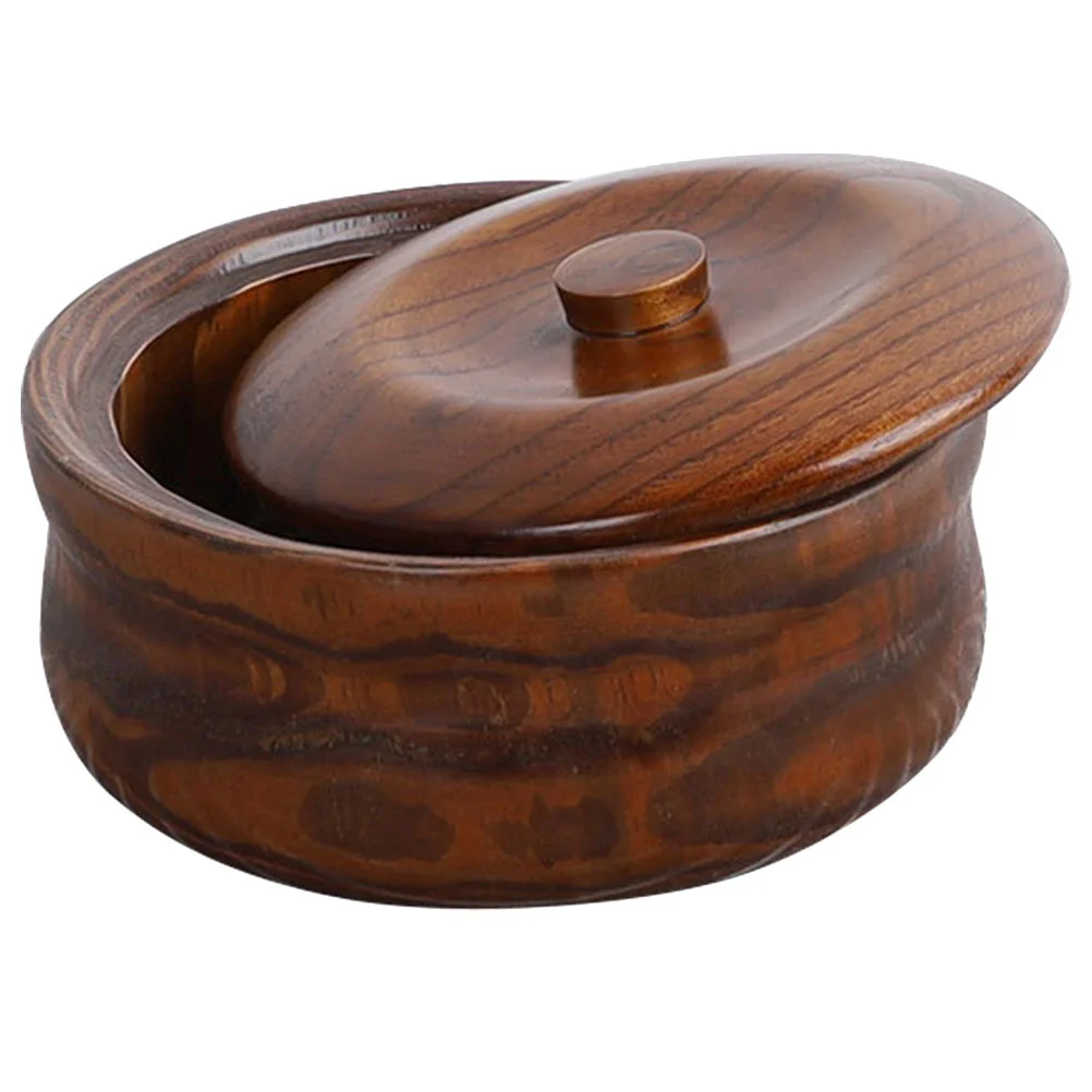 

Salad Bowls Wood Serving Plate Round Dessert Serving Plate Round Wooden Snack Plate with Lid