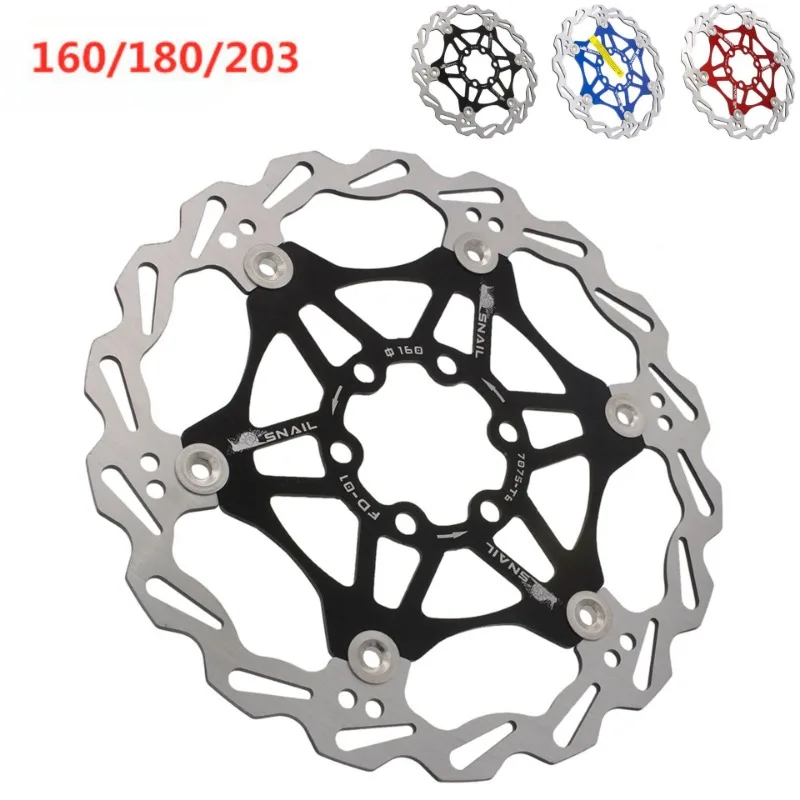 1 шт. SNAIL велосипедный дисковый тормоз 160/180/203 велосипедные плавающие роторы из