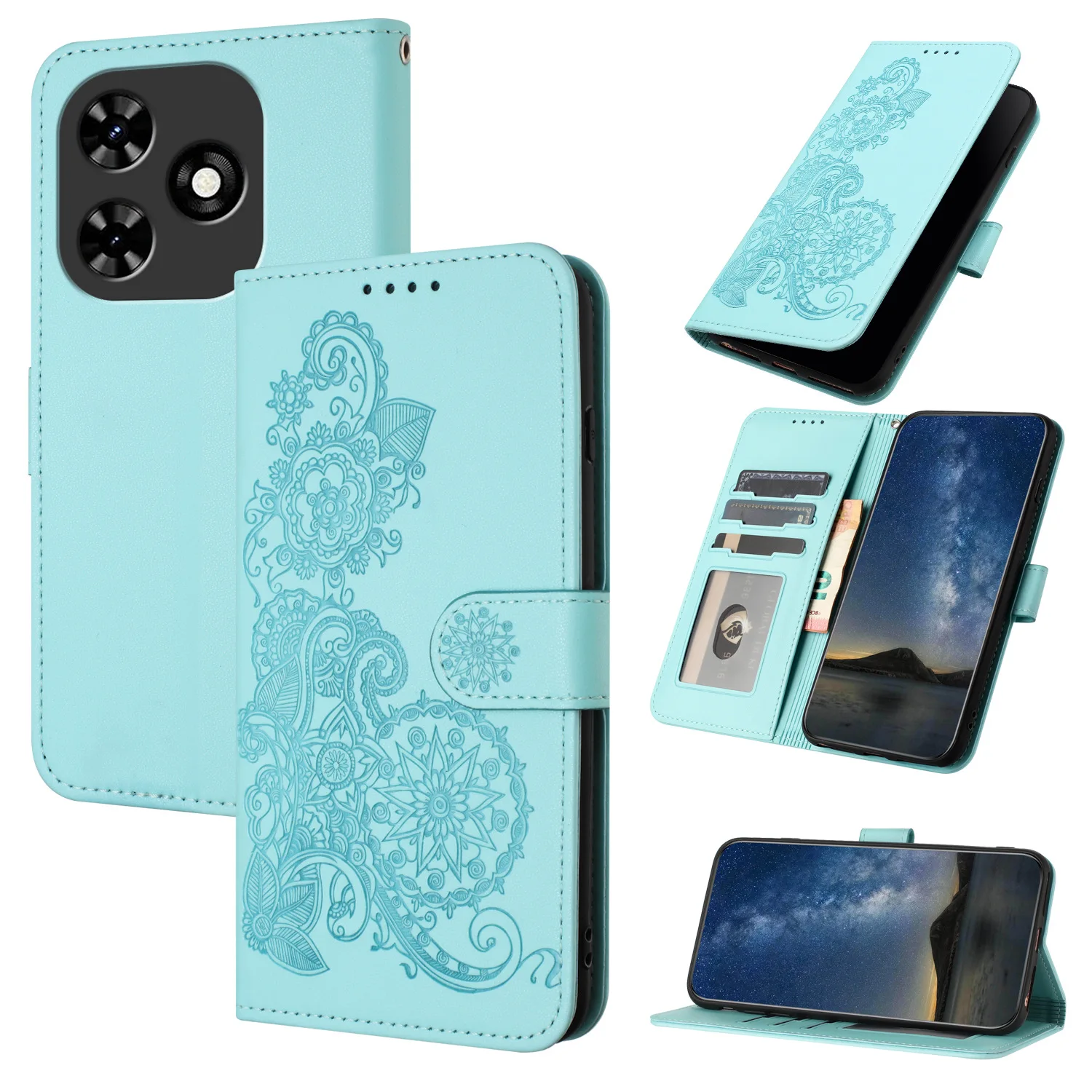 Кожаный флип-чехол Sunflower для Nubia V80 Design Max V70 Vita V60, умный чехол-кошелек с ремешком на запястье, 3 слота для карт, Coque (art.: 3920dbb458dfa) - 3920dbb458dfa