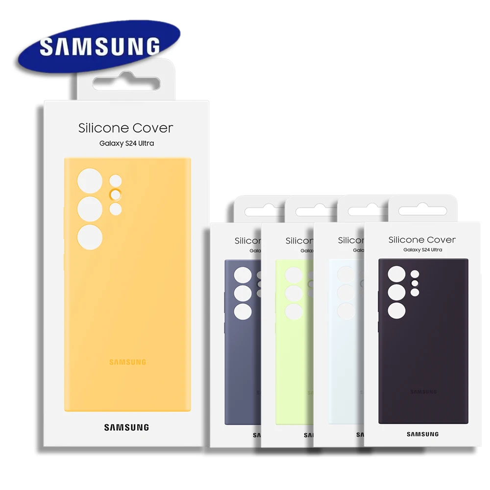 Новый оригинальный чехол для телефона из жидкого силикона Samsung Galaxy S24 Ultra Plus S24Ultra