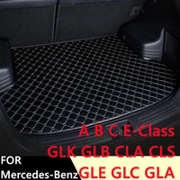 custom waterproof car trunk mat auto tail boot tray liner cargo for mercedes benz a b c e class glb glc cla gla glk cls gle