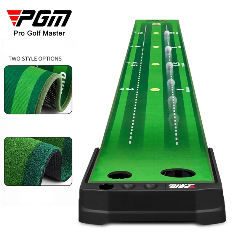 PGM Golf Putting Practice Mat Automatic Electric Golf Ball Return Indoor Home Office Putting Golf Pad Trainer Mat Accesssories
