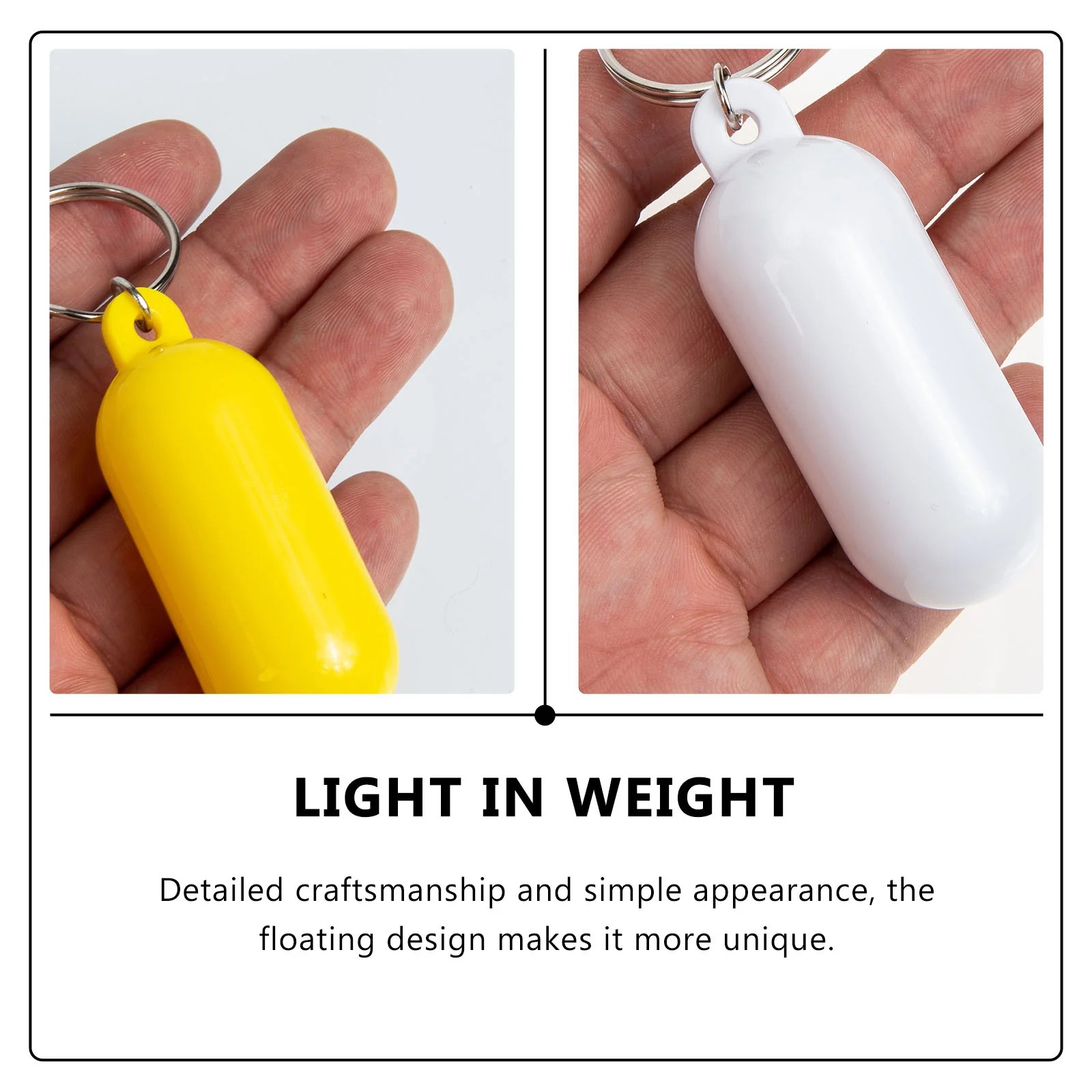 

4 Pcs Floating Keychain Boat Floatable Ring Plastic Stand Anti-Lost Marine Accessories Boats Keys Holder Bass Keychains