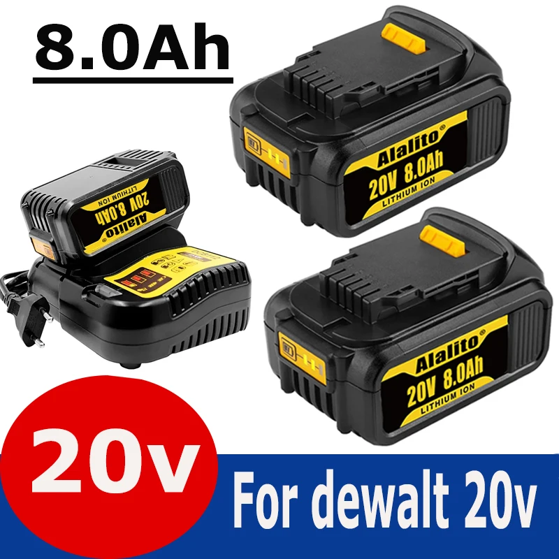 Сменная литиевая батарея для электроинструмента DeWalt DCB184 DCB181 DCB200 20 в 8 0 Ач
