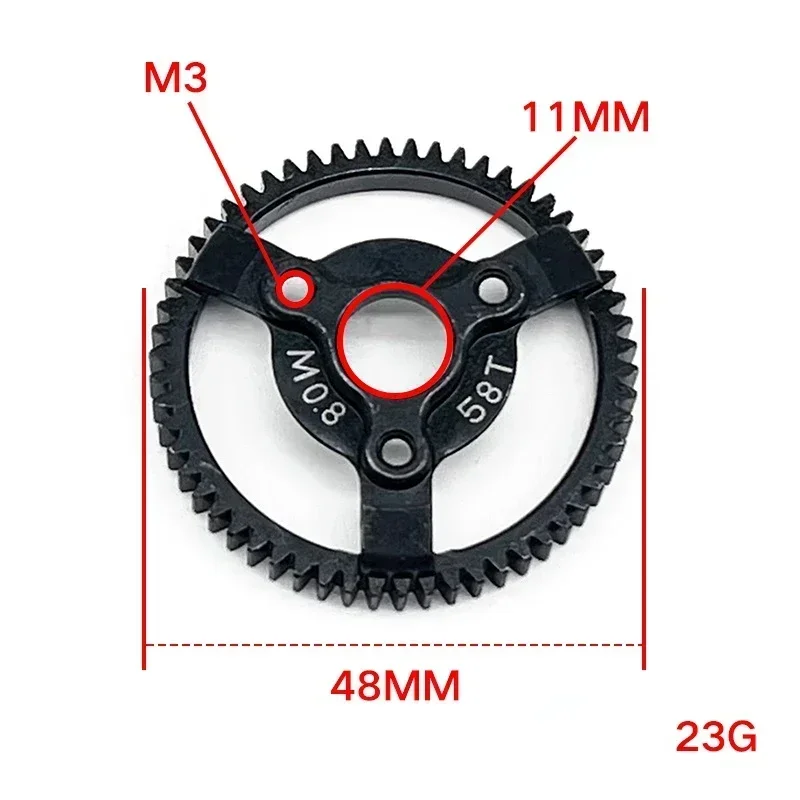 Harden Steel Spur Main Gear 50T 52T 53T 54T 32Pitch 0.8M 6842 6843 3956 for RC Car 1/10 TRX Slash Stampede Rustler 4x4 VXL