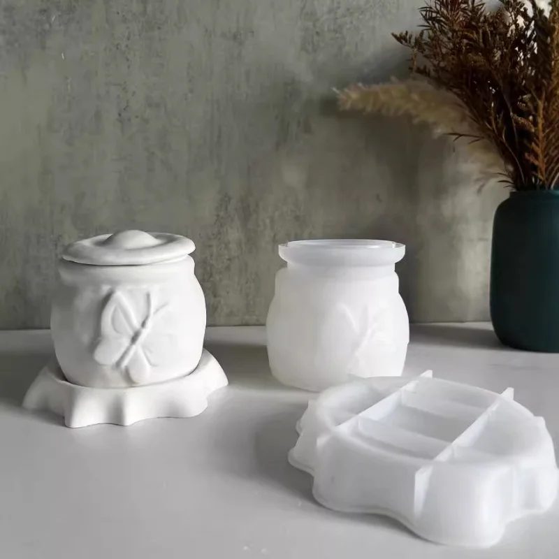 Ящик для хранения баночки в виде пчелы и бабочки силиконовая форма чашка свечи