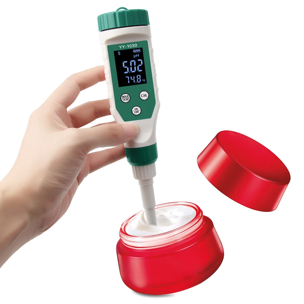 

PH Tester Food Acidity Meter Temperature Tester Waterproof 1PCS Bluetooth Digital Indoors&Outdoors 2022 Brand New