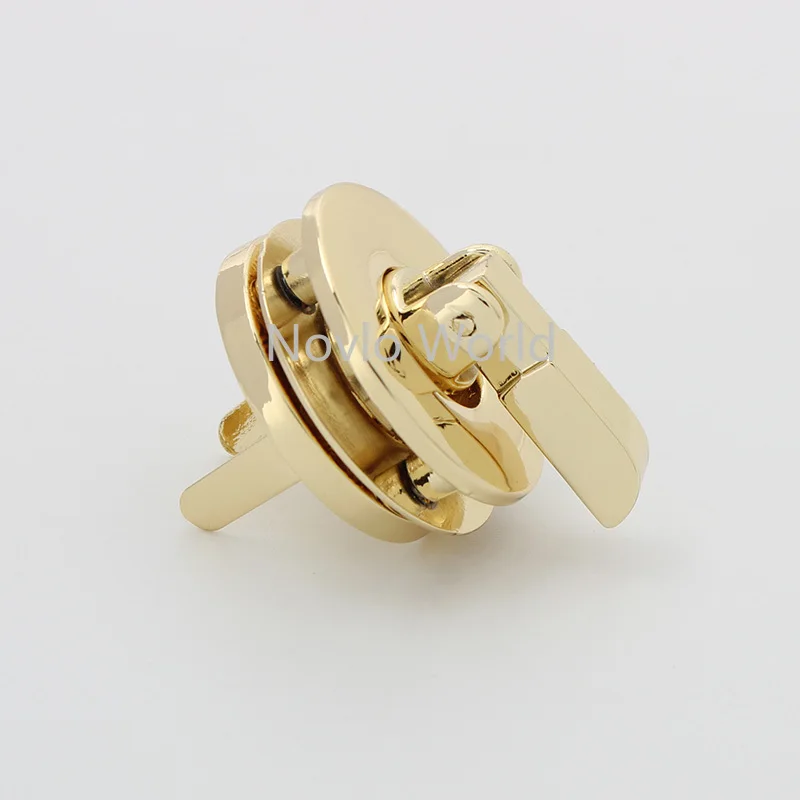 5-30sets 2 colors 28mmm light gold round shape metal flip lock for woman chain bag briefcase luggage accessories