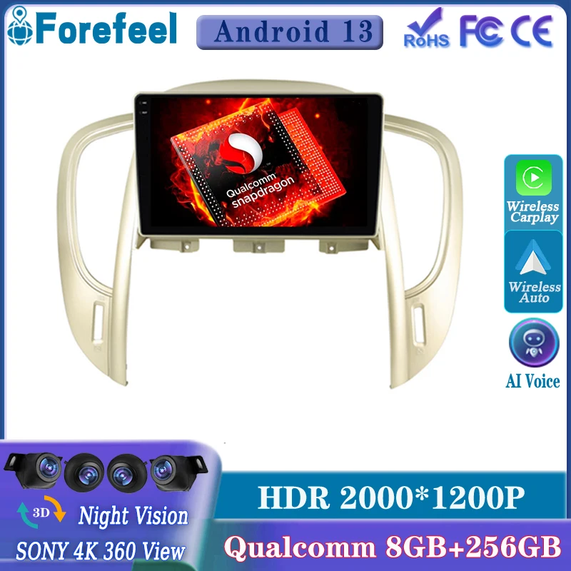 

Android 13 Qualcomm для Buick LaCrosse 2009-2012 2013, мультимедийный автомобильный GPS-плеер, навигатор, сенсорный экран, монитор, видео