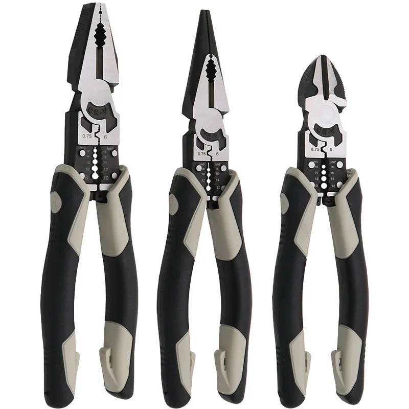 

Multifunctional Electricity Wire Stripper Diagonal Pliers Needle Nose Pliers Wire Cutters Electrician Hardware Tools