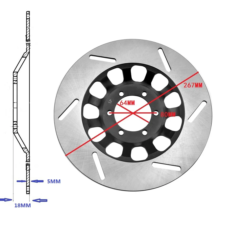 Передний левый тормозной диск для мотоцикла OZOEMPT подходит GSX1100F 88-93 Katana 88-95