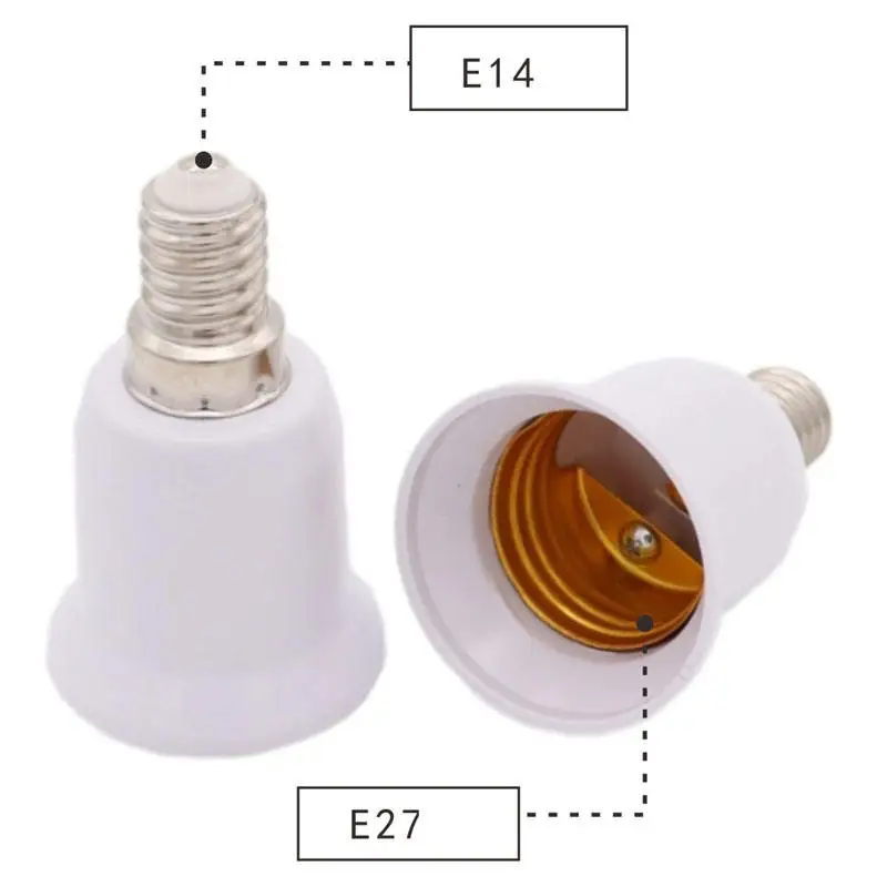 

White E14 To E27 Led Lighting Lamp Holder Converter Screw Bulb Socket Adapter Led Saving Light Halogen Lamp Bases 3a 220v