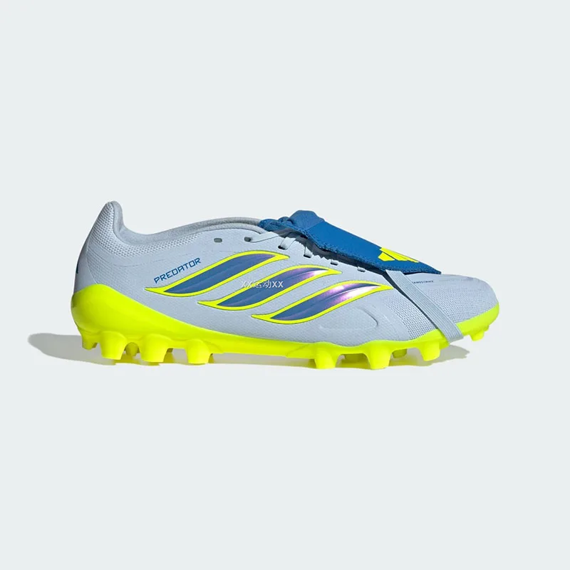 Фото Популярные футбольные бутсы Adidas JS0345 унисекс для твердого грунта (AG), цвета: синий, светло-синий, ярко-желтый, флуоресцентный. №3