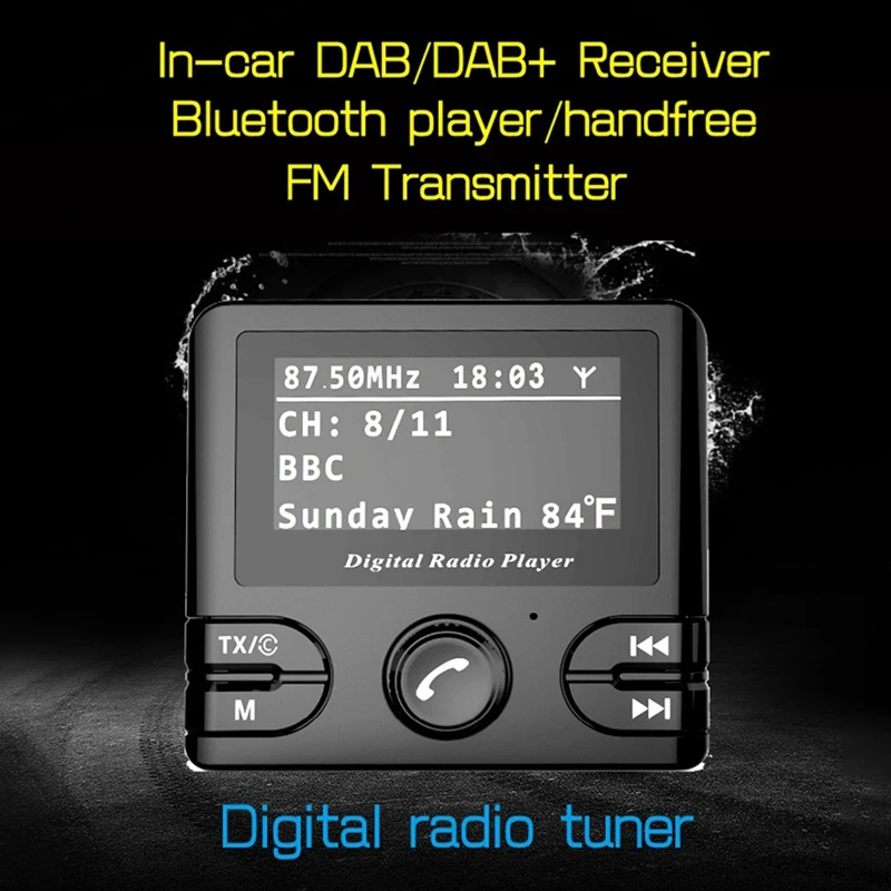 

DAB Digital Car Radio Hands-Free Video Display FM Transmitter In-Car Radio MP3 Plus Digital Broadcast FM Receiver