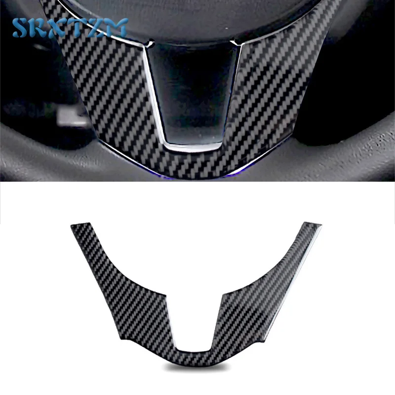 

For Mazda 3 Axela 2014 2015 2016 Carbon Fiber Car Interior Steering Wheel Panel Cover Trim