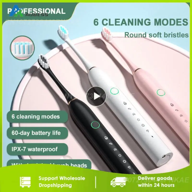

Electric Toothbrush For Adults And Children With 6-speed USB Rechargeable Sonic Toothbrush For Efficient Oral Cleaning