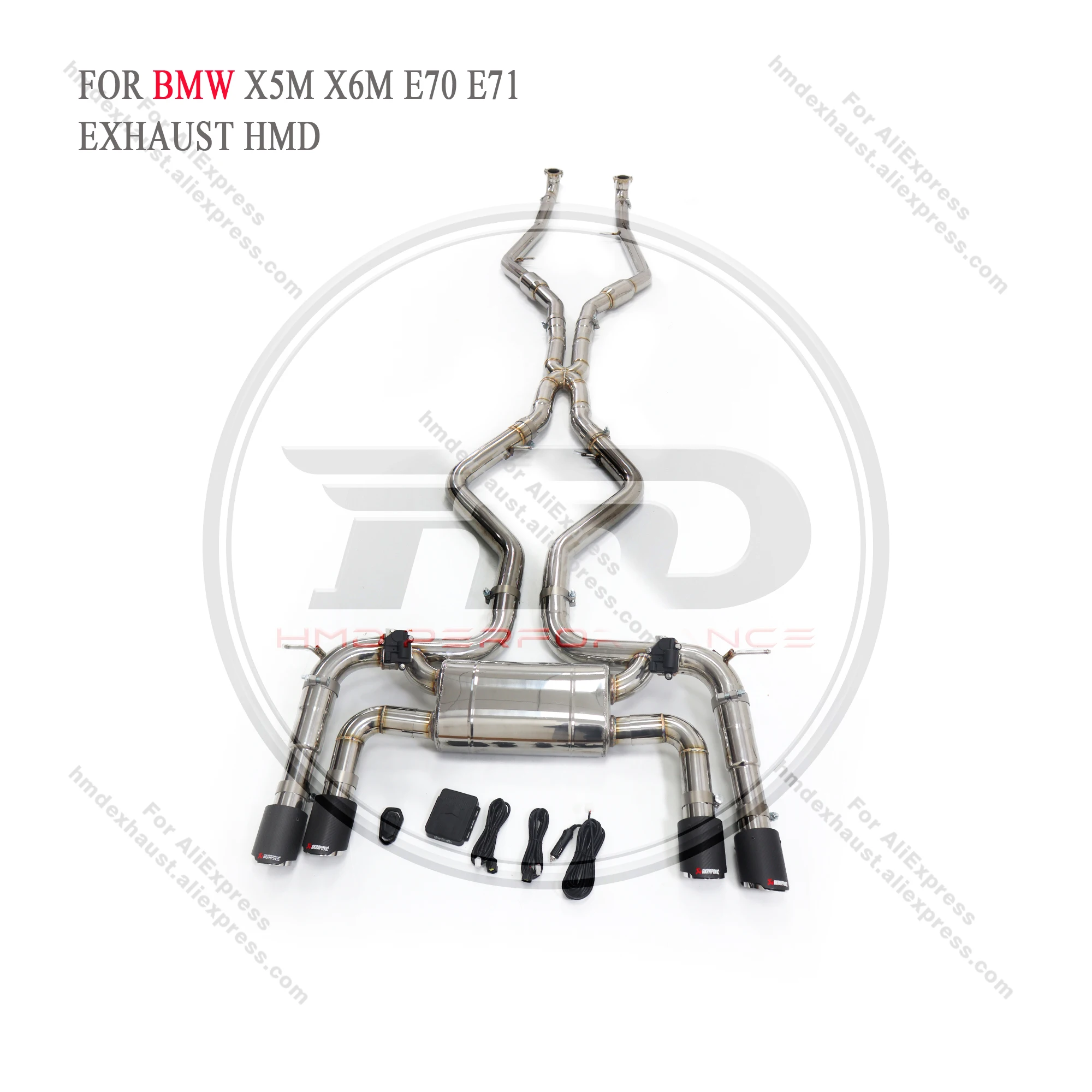 Выхлопная система HMD из нержавеющей стали Performance Catback для BMW X5M X6M E70 E71 4 4T глушитель