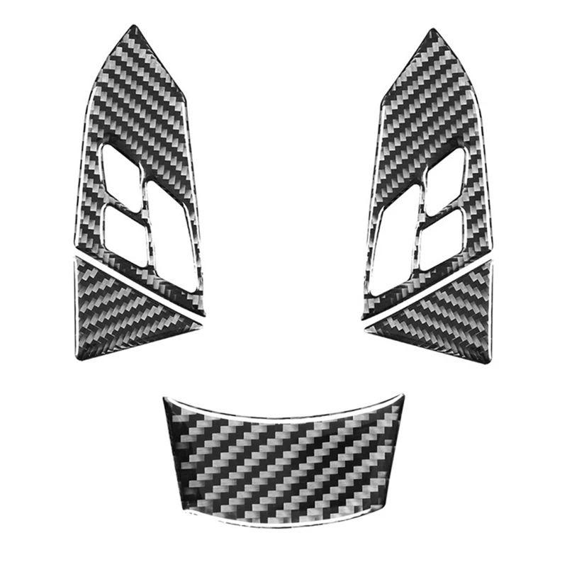 

Steering Wheel Panel Switch Button Frame Cover Trim Carbon Fiber Interior for BMW 5 Series E60 2004-2010 Accessories