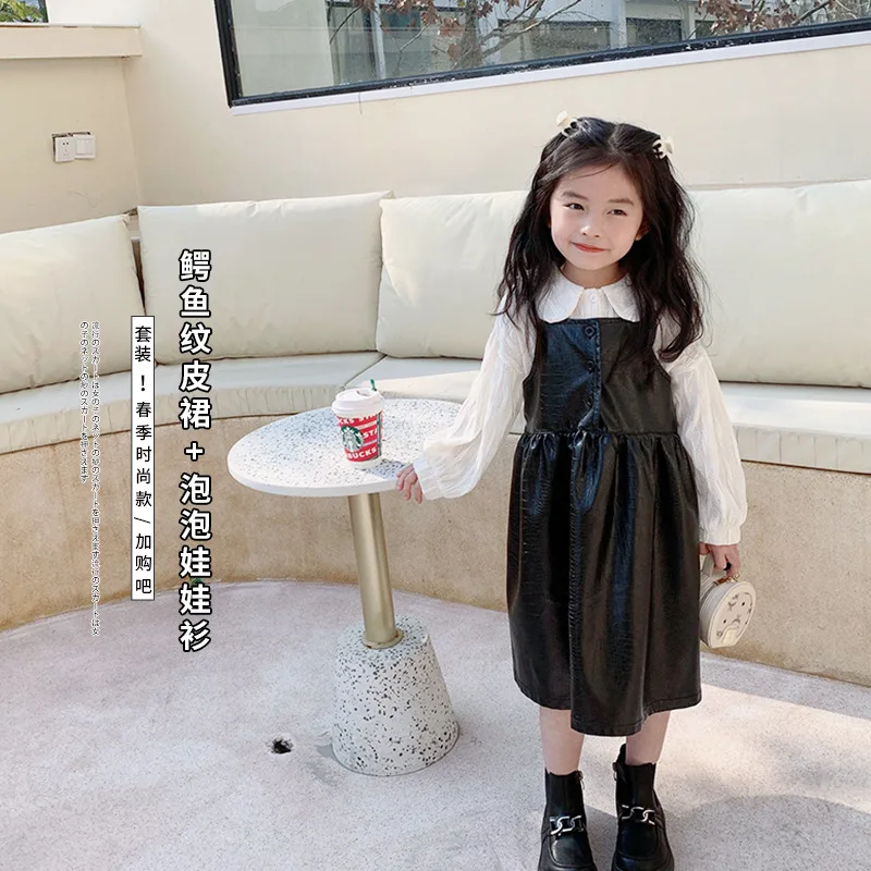 

Однотонный пуловер с длинным рукавом и круглым вырезом для девочек