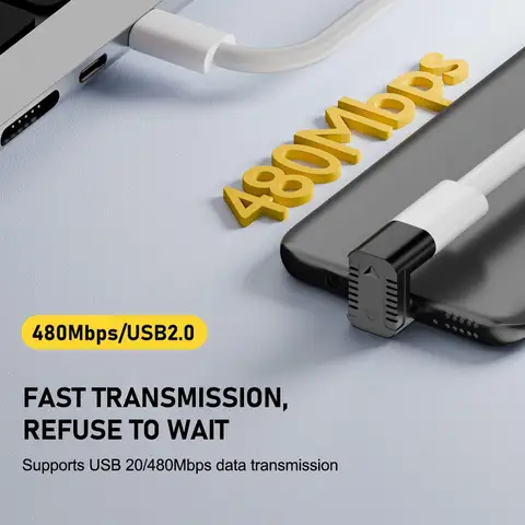 U-образный угловой адаптер USB 2,0 типа C Женский адаптер для телефона Android