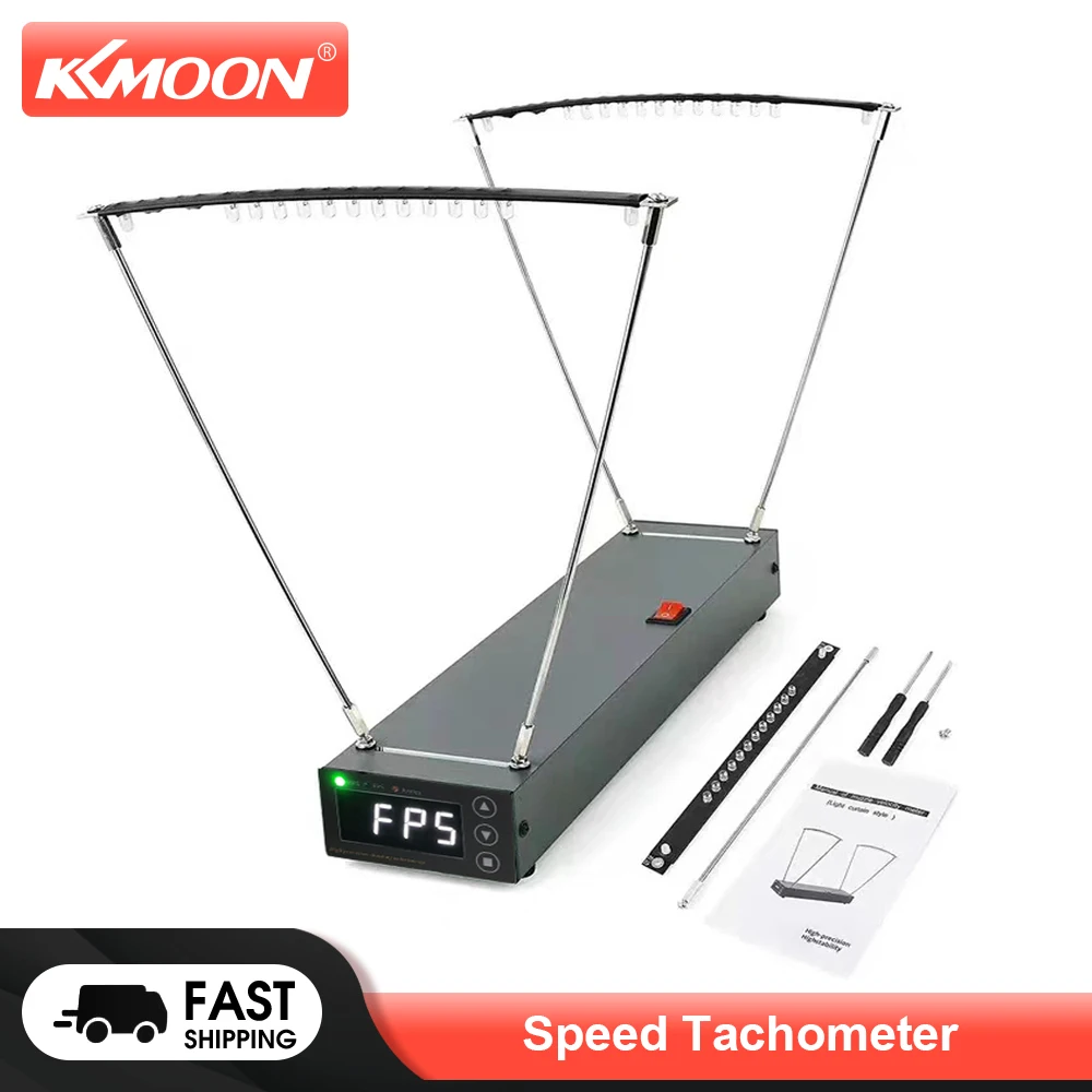 Тахометр KKMOON для измерения скорости спидометр в алюминиевом корпусе 0-2000 Мбит/с