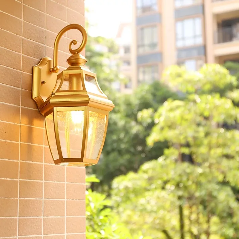 

Светодиодный уличный водонепроницаемый настенный светильник для дома, виллы, сада, балкона, европейский стиль, минималистичный ретро-светильник для двери, стены, лестницы, коридора