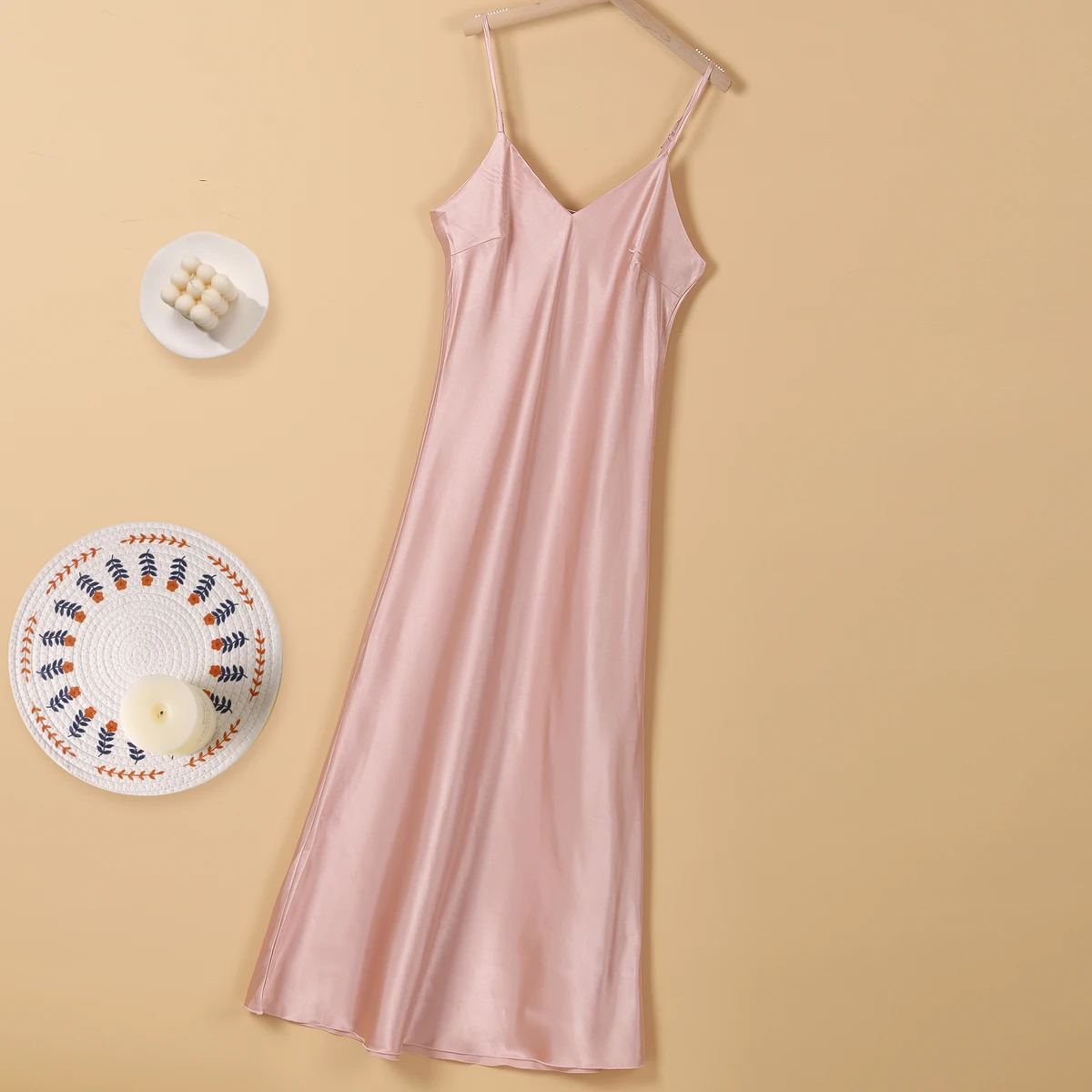 Новая Сексуальная атласная шелковая ночная рубашка Домашняя одежда летняя