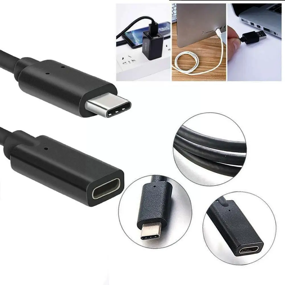 Кабель-удлинитель для передачи данных с разъемами Usb 3 1 и c типа Мама длиной м