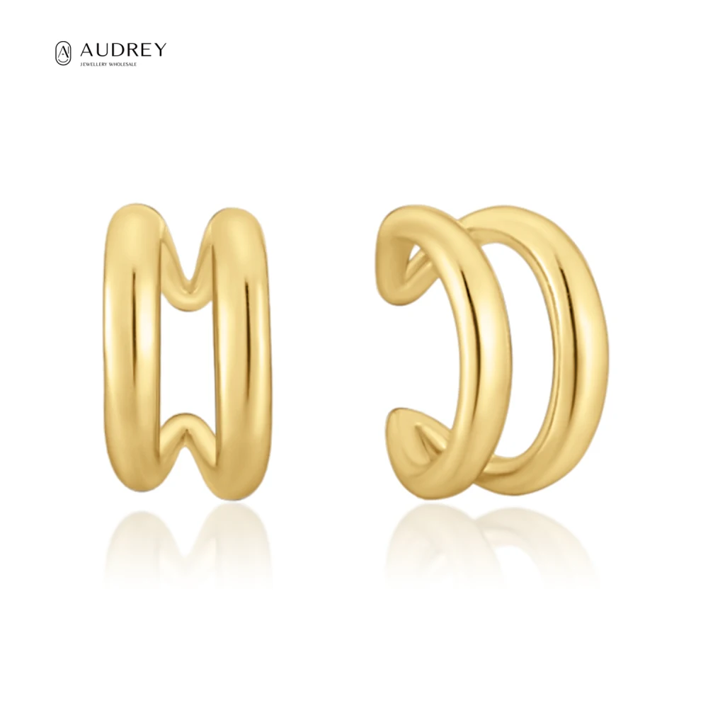 

Audrey Fine Jewellery Earring Vendors 14K Gold Plated Ear Clip Bijoux Vermeil Joyas Silver Sterling Jewelry Cuff Earrings