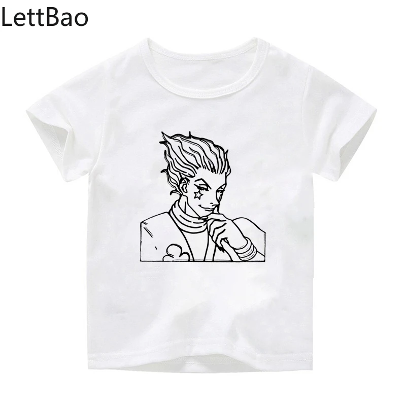 

HISOKA MOROW Good Quality Kids Unisex T Shirt Summer Clothing Printed Loose Streetwear Tee Tops Camiseta Feminina