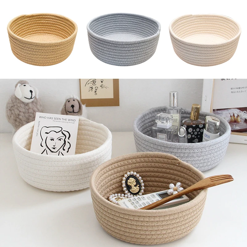 

Toys Room Storage Basket Cotton Storage Handmade Vegetable Nursery Towels Blankets Rope Bins Rope Child Woven For Toy Kids