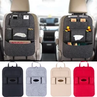 universal car back seat storage bag organizer trunk elastic felt storage bag 6 pockets organizer hanging car accessories